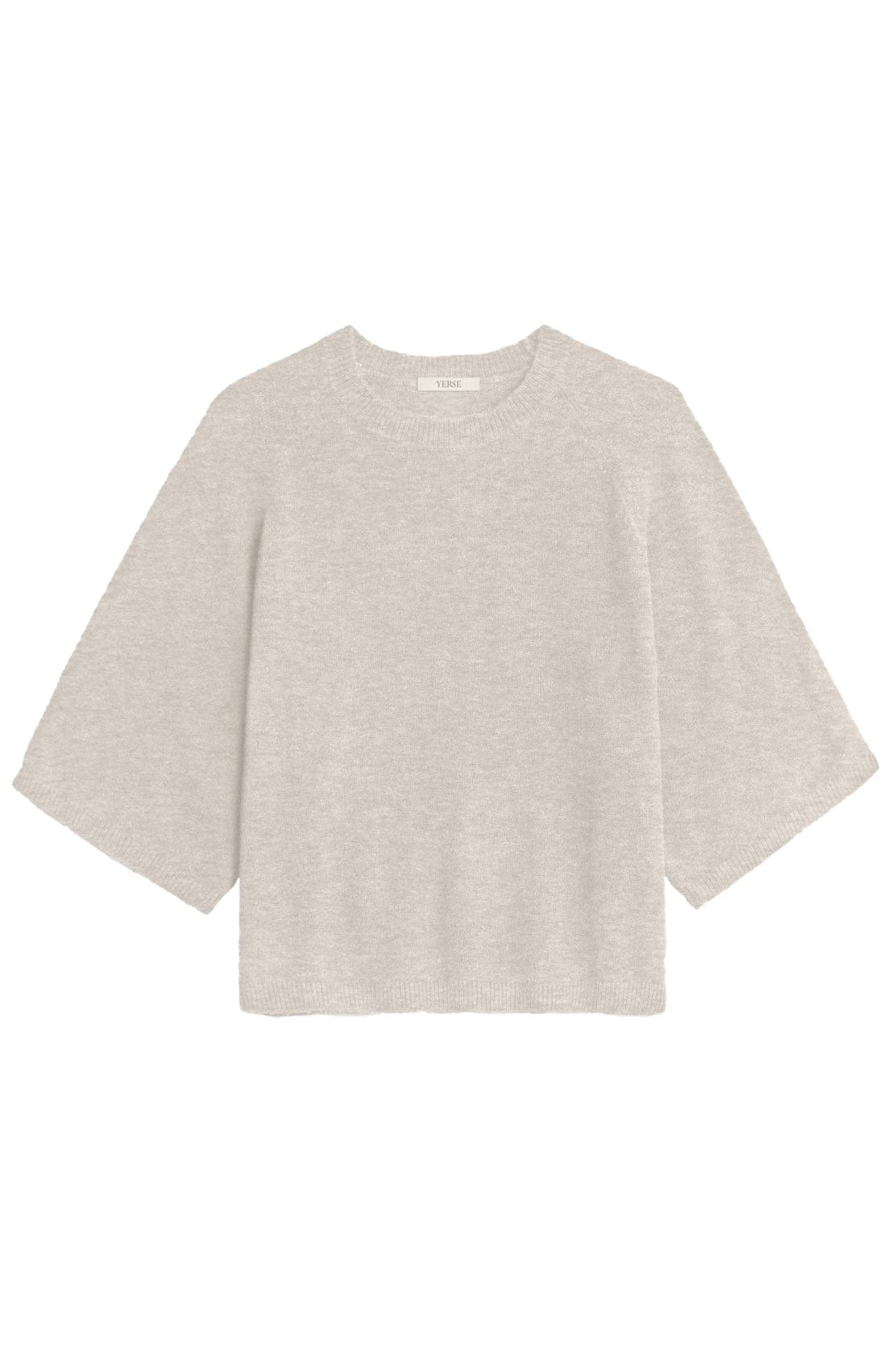 Yerse Half Sleeve Knit Jumper - Stone