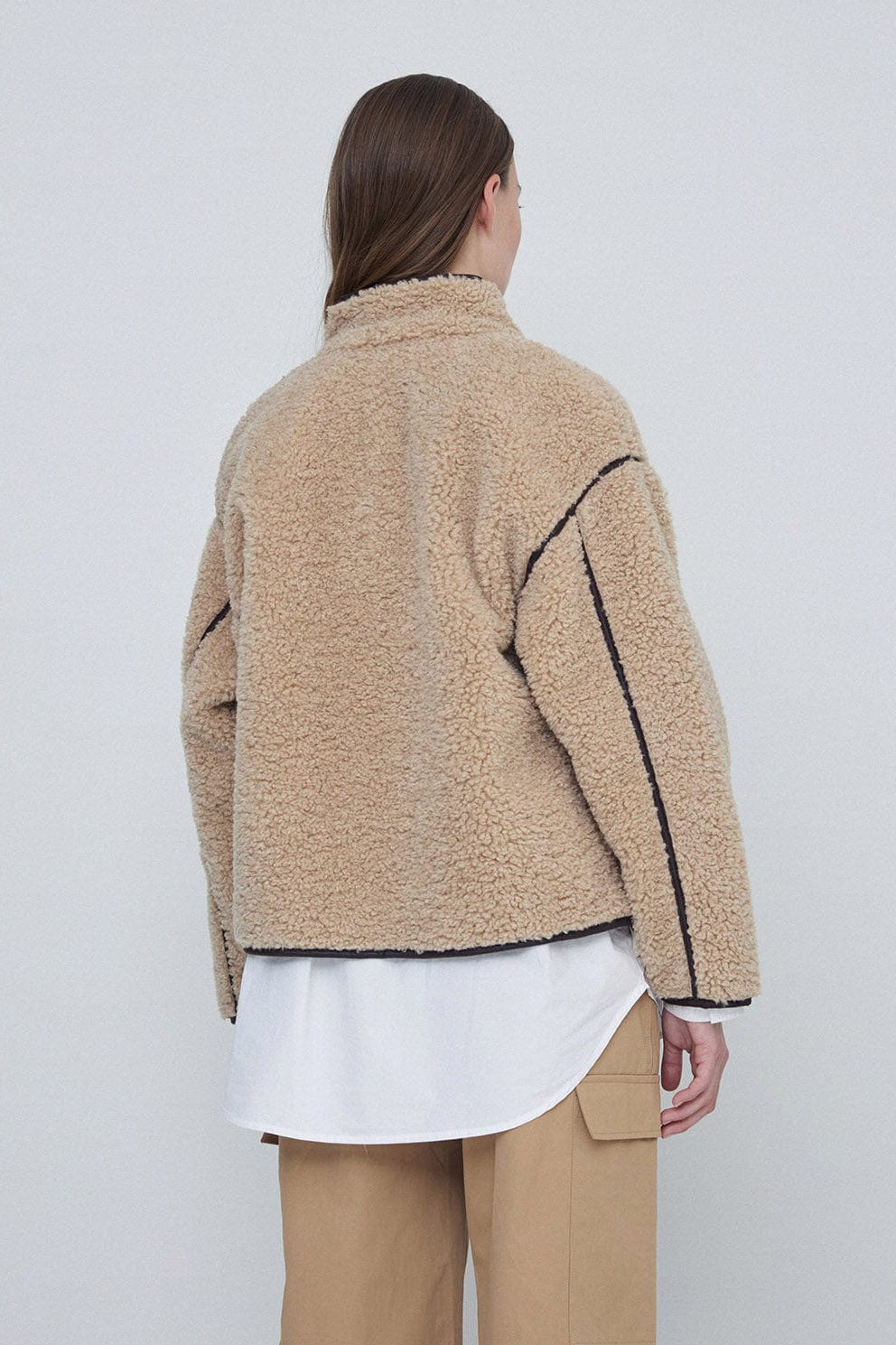 Yerse Shearling Coat - Beige